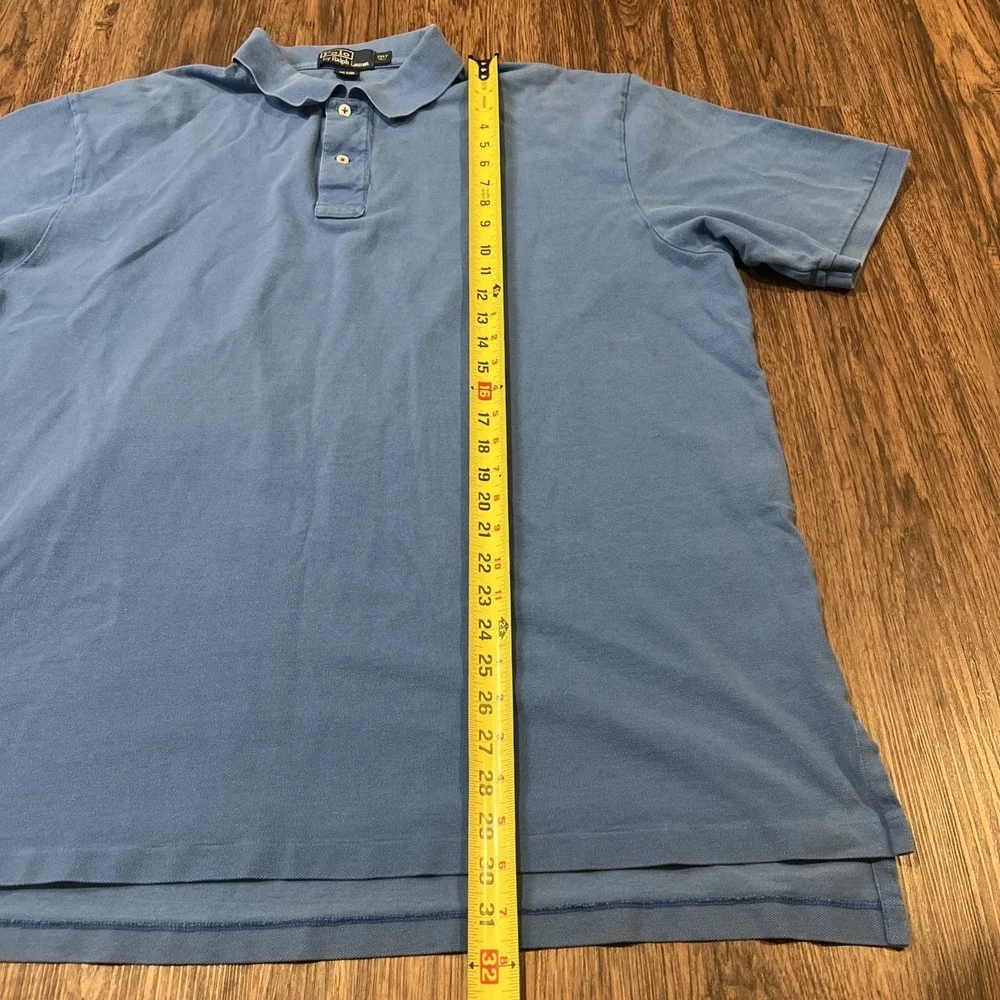 Polo Ralph Lauren Polo Shirt Size 2XLT Blue Short Sleeve Cotton Pique Pony Logo